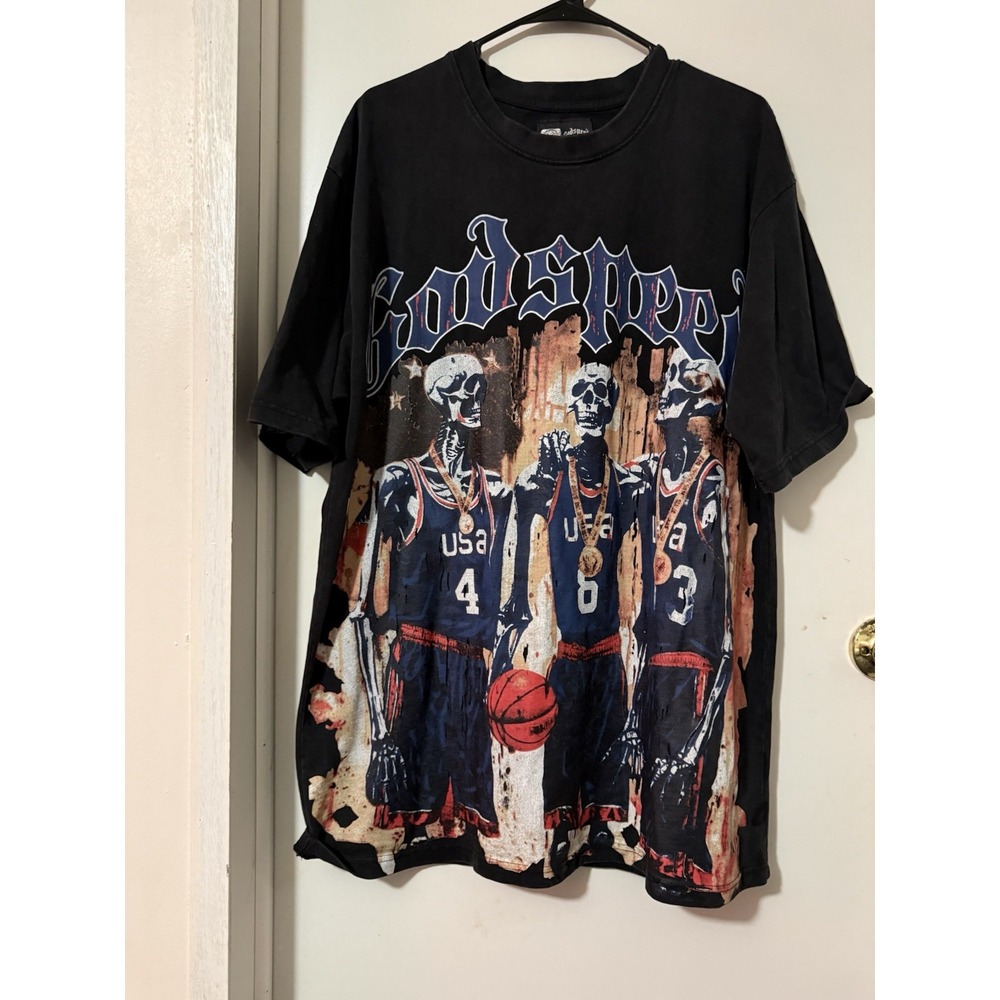 Godspeed NYC Dream Team Skeleton Tee (Grey Wash) - Rarity Collection 168/555 XL